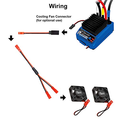 elechawk 6PCS JST Plug Splitter JST Male Female Y Cable JST Y Parallel Adapter Harness JST to JR Adapter for Traxxas TRX-4 RC Car Crawler Truck Cooling Fan ESC Battery Motor - Image 5