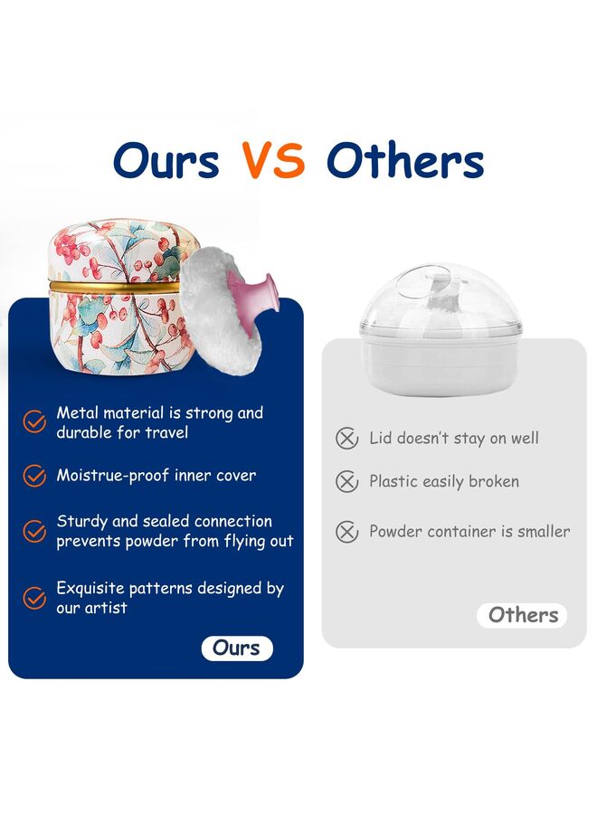 بودرة للجسم وعلبة لتخزين البودرة، بودرة للنساء وعلبة بودرة للاستحمام والسفر (Ormosia) - Image 4