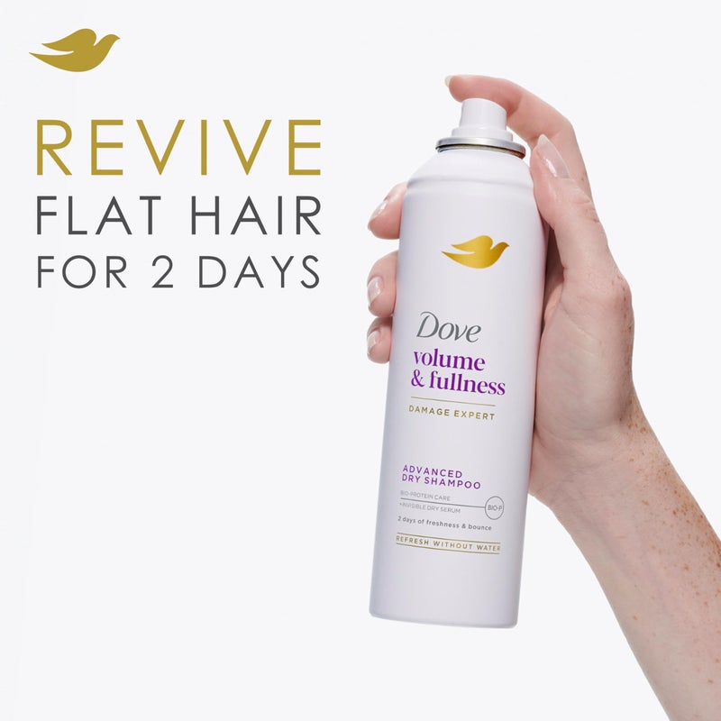 Dove Advanced Dry Shampoo Volume & Fullness Refresh & Revive Flat Hair Without Water for 2 Days of Freshness & Bounce 5 oz - Image 3