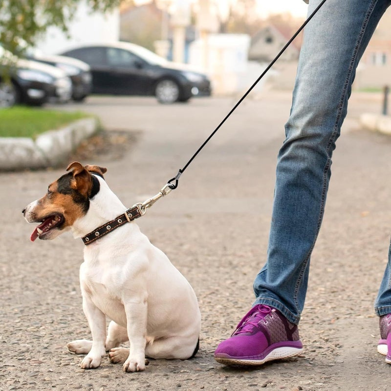White 16 Inch No Chew Dog Leash Extender Car Seat Belt Dual Clip Safety Restraint 360 Rotation - Image 3