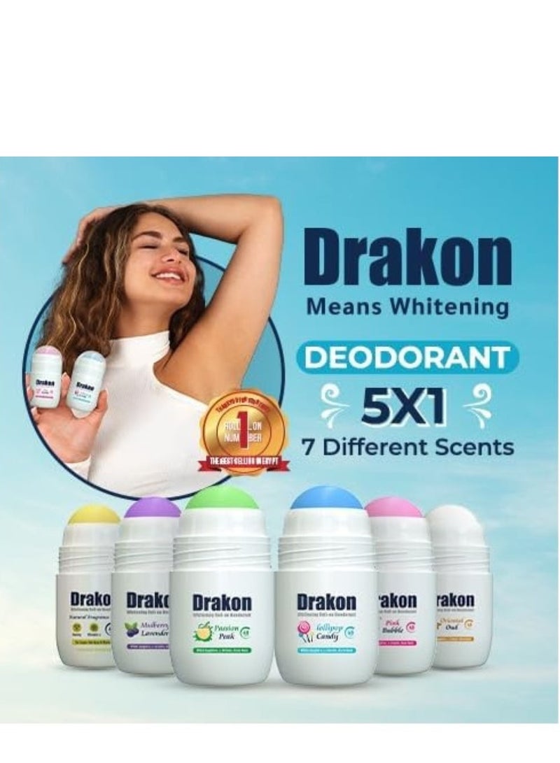دراكون مزيل العرق دراكون 5 في 1 برائحة الحلوى المصاصة، حماية لمدة 48 ساعة لمنطقة تحت الإبط الحساسة - Image 3