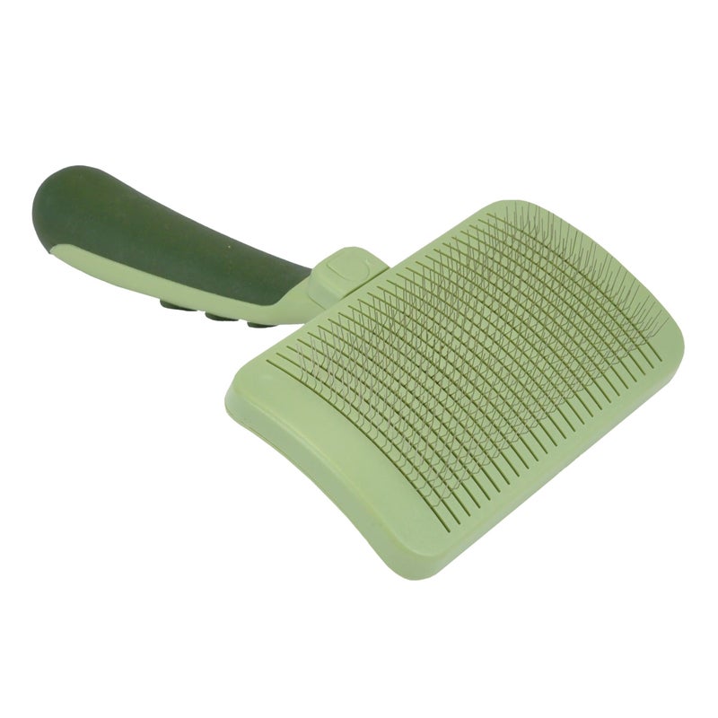 Coastal Pet Safari Dog Self-Cleaning Slicker Brush - Dog Deshedding Brush - Prevents Mats and Tangled Hair - For Dogs with Short or Long Hair - Medium - 4.25" x 4.06" - Image 1