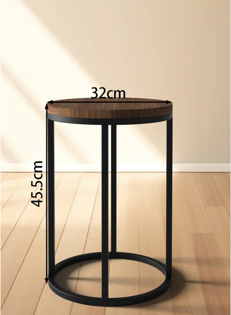 Sharpdo Round Coffee Table Simple Modern Living Room Home Wood Light Luxury Style Combination 1 Table and 2 Chair - Image 5