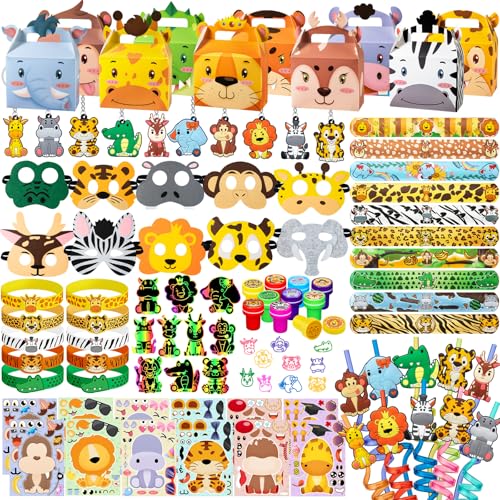 DMIGHT Jungle Safari Party Favors Set Wild Animals Set for Kids Birthday Gifts Wild Theme Party favors for Kids Birthday Party Baby Shower Goodie Bag Fillers Jungle Safari Party Supplies Animal - Image 1