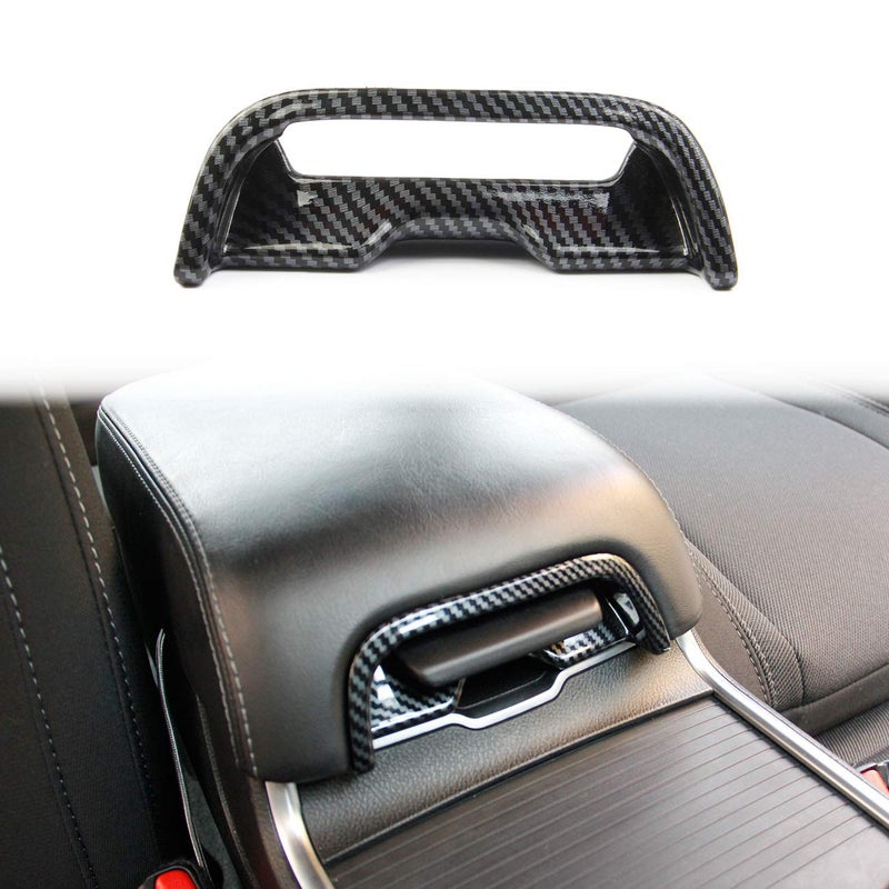 crosselec Carbon Fiber Armrest Box Handle Bowl Cover Trim Interior Decoration Accessories for Dodge Charger 20112021Chrysler 300 20152021