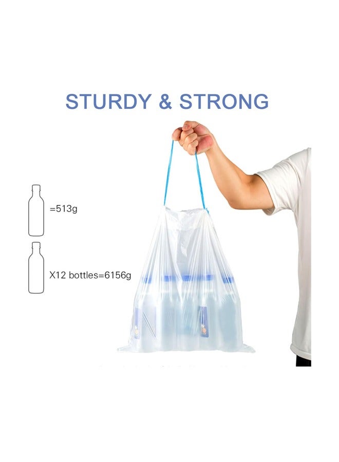 Garbage Bag Household Drawstring Thickened White Garbage Bag Closing Point Kitchen Dormitory Large Plastic Bag, Kitchen, Bedroom, Office, 4 Volumes 60 - Image 4