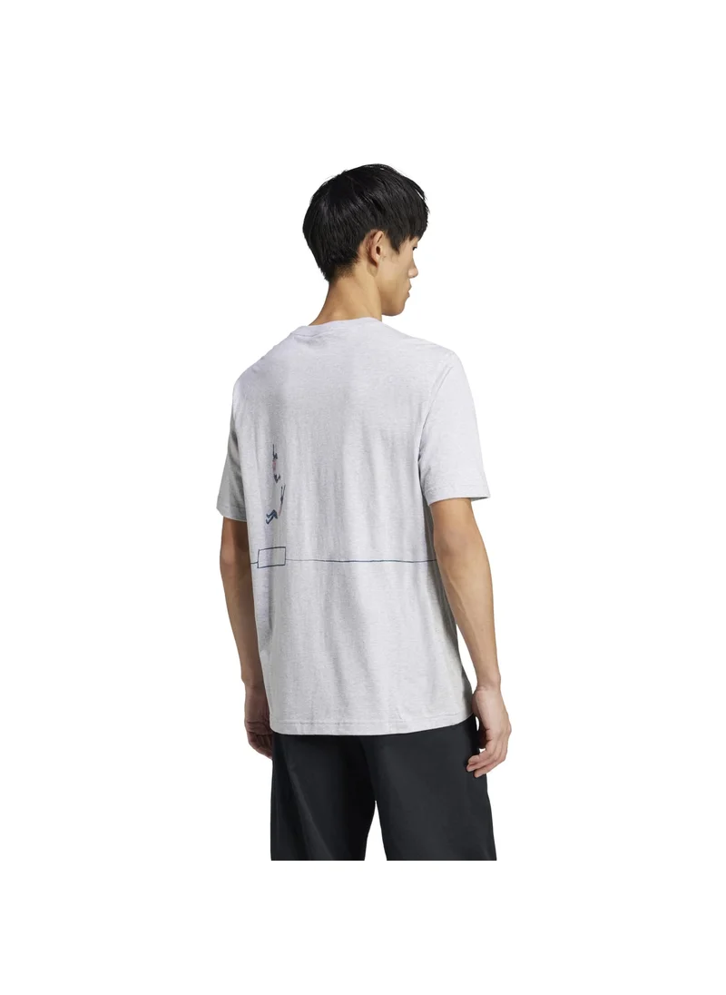 اديداس adidas Q12 TS POLE Grey Originals Men T-SHIRTS