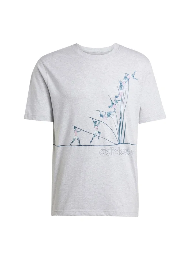 اديداس adidas Q12 TS POLE Grey Originals Men T-SHIRTS