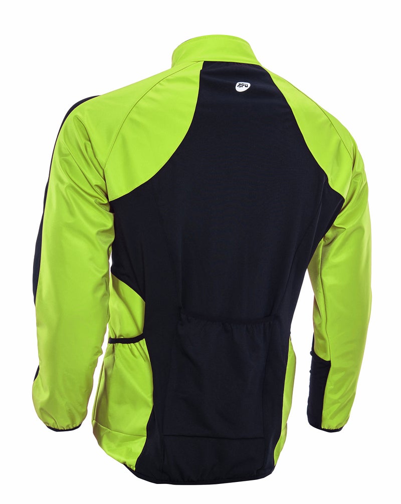 sponeed Windproof Bicycle Coats Cycle Bike Jacket Fleece Men Reflective Thermal Jackets for Riding XXL Green - Image 4