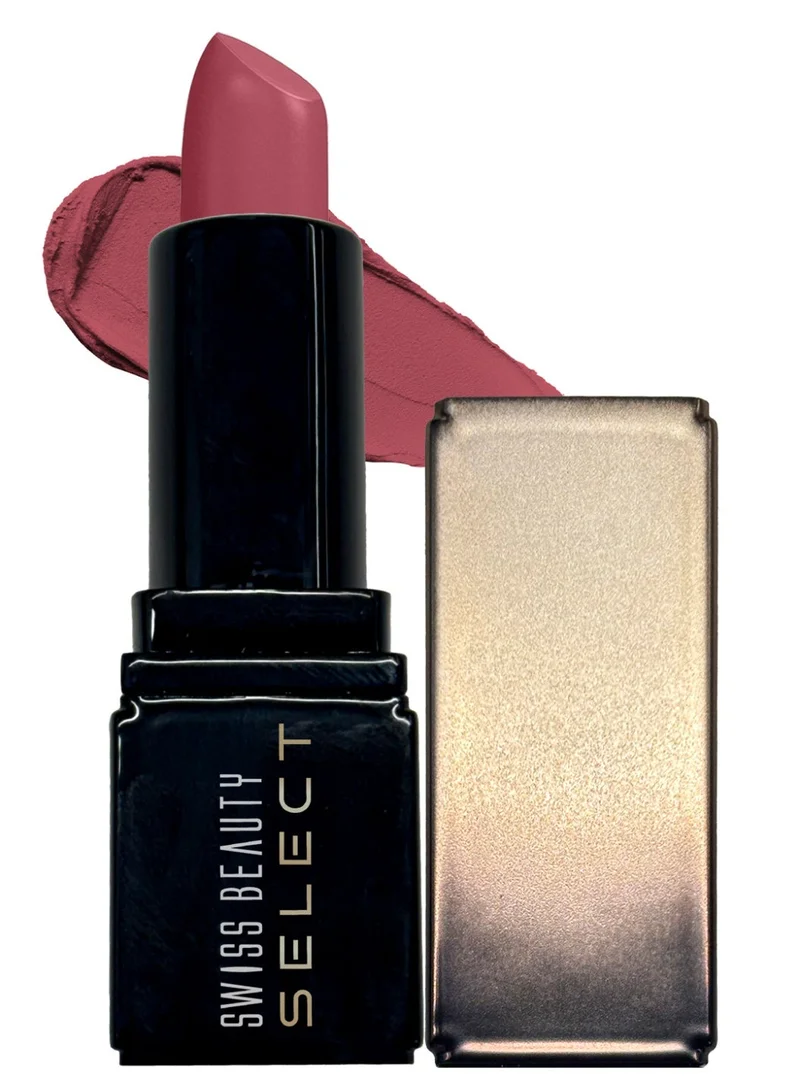 Swiss Beauty Swiss Beauty Select Dare To Matte Creamy Lipstick | with Velvety matte finish | Long Lasting Stay | with Vitamin E | Shade- Aura Pink, 3.8g |