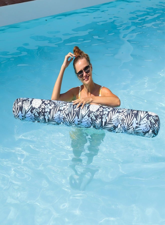 PARENTSWELL 2 Pack Inflatable Pool Noodle Floats, 54'' Large Swimming Pool Noodles for Floating, Fabric Covered Swim Noodles for Adults - Image 2