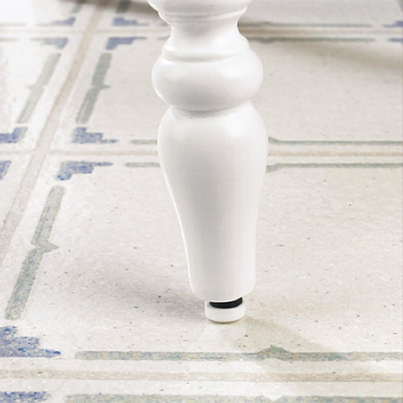 SoftTouch Nail On 78 in Furniture Glides for Straight Wooden Furniture Legs 4 piece  White Round - Image 5