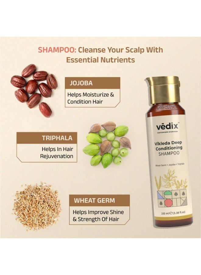 Vedix Customized Hair Fall Control Regimen for Dry - Oily Scalp & Straight Hair - Hair Oil + Shampoo - Vithan Pro Hair Growth Serum - Image 3