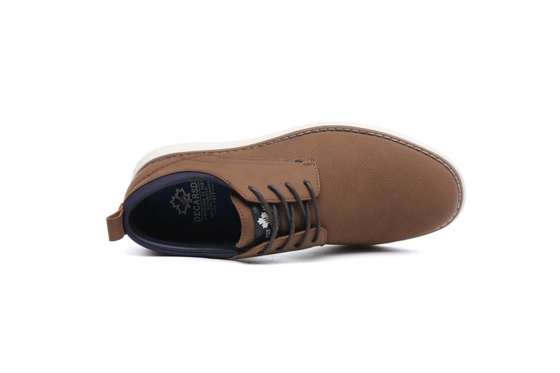 DECARSDZ Mens Dress Shoes Casual Oxford Shoes Business Formal Derby Sneakers Walking Shoe Brown - Image 3
