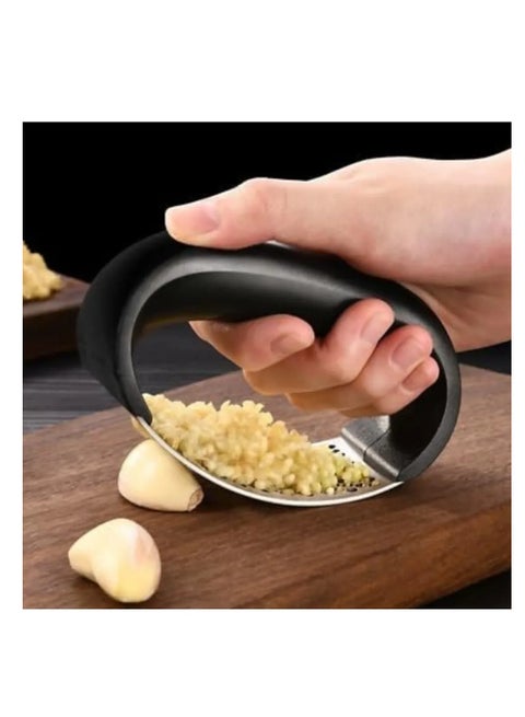 Long Handle Garlic Squeezer Masher Black One Size