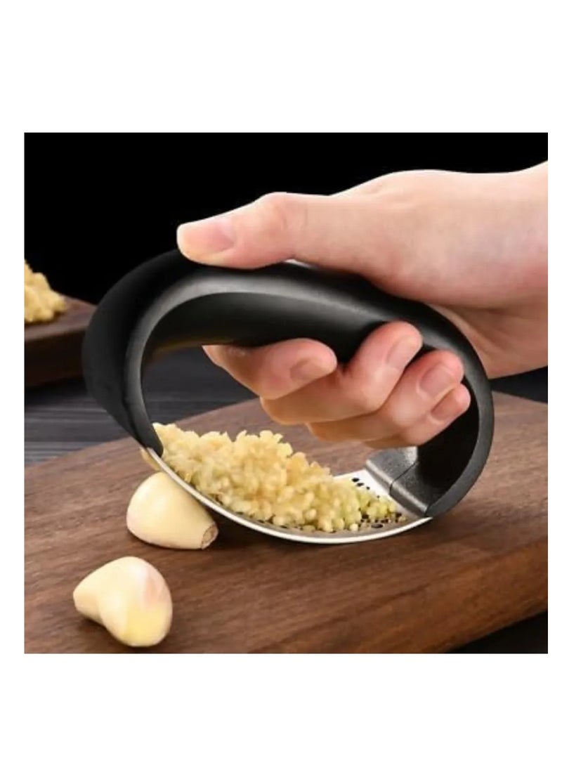 Generic Long Handle Garlic Squeezer Masher Black One Size  - Image 1