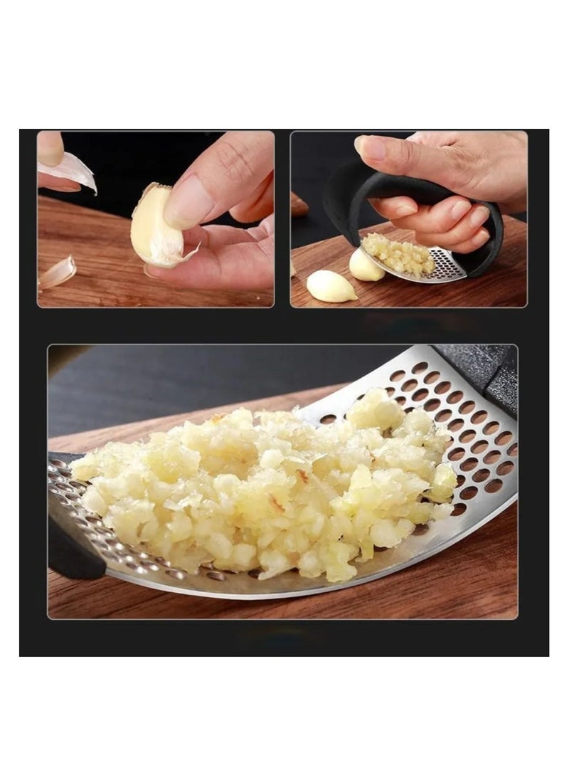 Generic Long Handle Garlic Squeezer Masher Black One Size  - Image 4