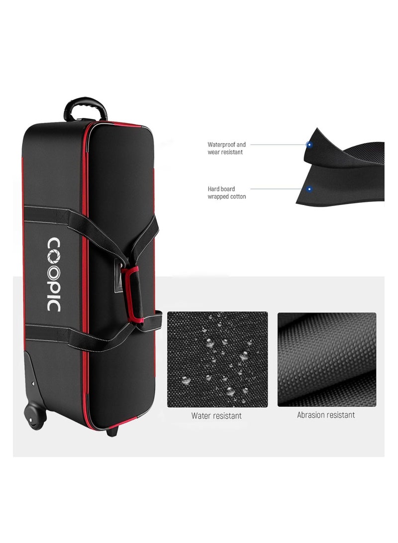 Coopic حقيبة حمل معدات استوديو التصوير COOPIC TB-80 المتينة، 81 سم × 28 سم × 27 سم، حقيبة عربة حمل، مقصورة مبطنة بمقبض عجلات لحامل الضوء، الحامل الثلاثي، ضوء الفلاش، مظلة استوديو التصوير - Image 5
