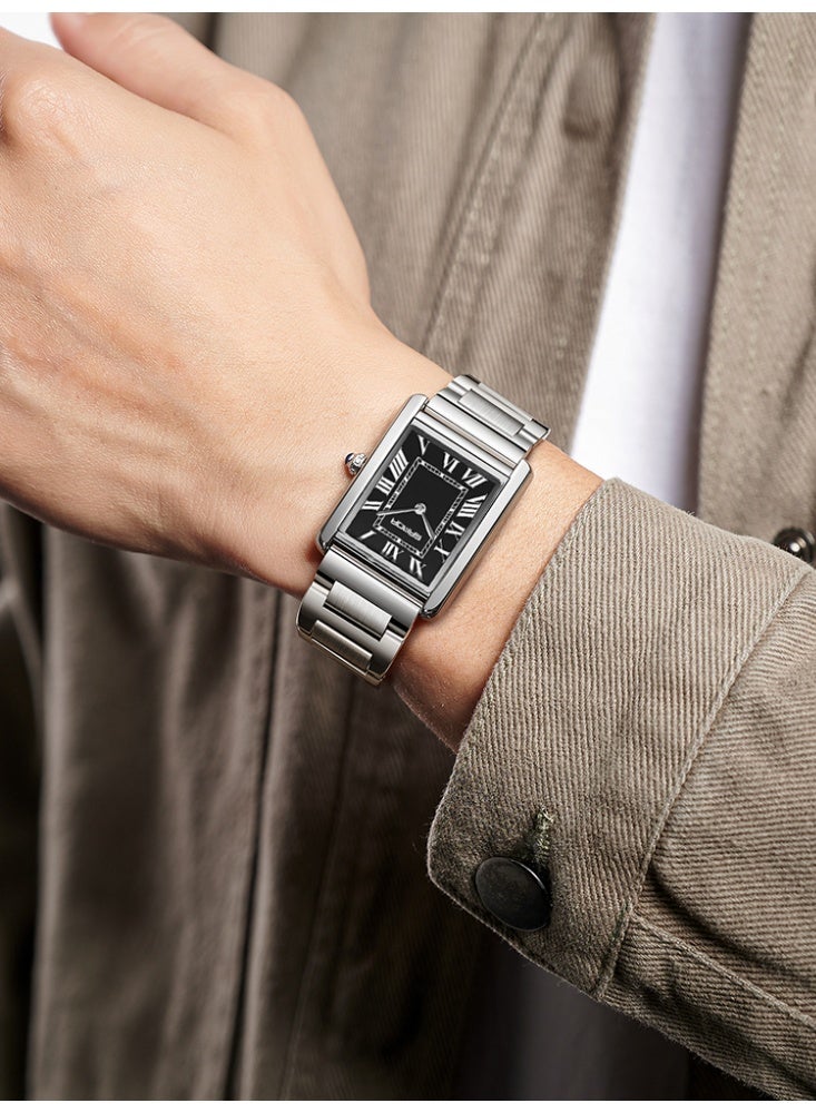 SANDA Men Quartz Watch Waterproof Casual Fashion Men Quartz Watches Wear Resistant Square Dial Design Business Wristwatch Male - Image 2