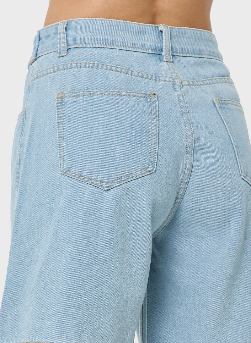 Ginger High Waist Denim Bermuda Shorts  - Image 5