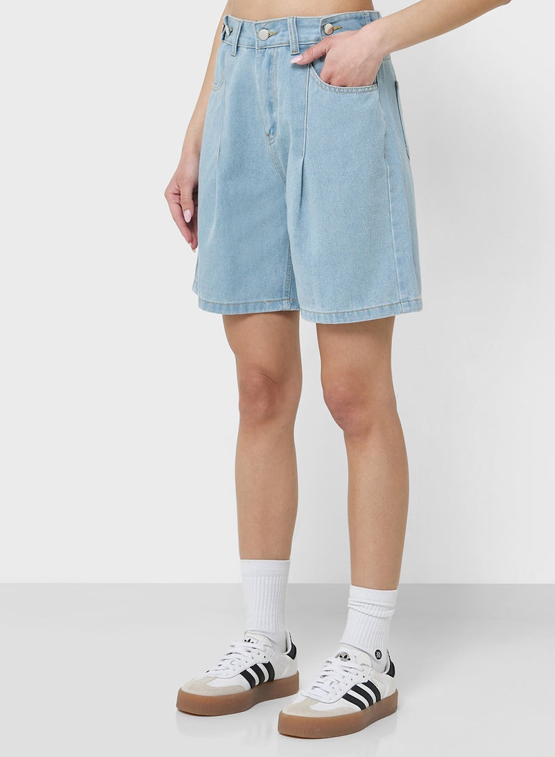 Ginger High Waist Denim Bermuda Shorts  - Image 2