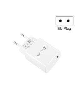 PD11 Mini Single Port PD3.0 USB-C / Type-C 20W Fast Charger for iPhone / iPad Series, EU Plug(White)