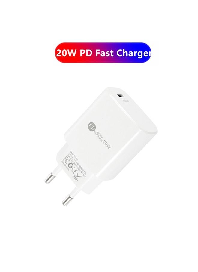 HuHa - PD11 Mini Single Port PD3.0 USB-C / Type-C 20W Fast Charger for iPhone / iPad Series, EU Plug(White) - Image 1