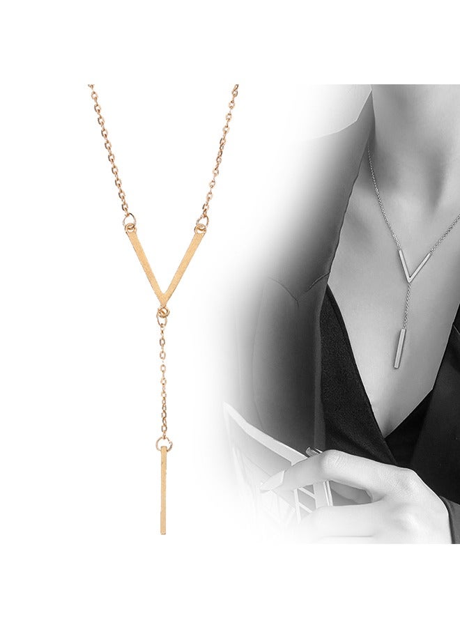 V-Shaped Pendant Necklace For Women and Girls Trendy Fashion Accessories with a Unique Minimalist Vibe Fashion Jewelry Dress Accessories - Image 1
