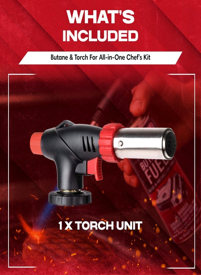 Chef-Master Chef Master Butane Torch Lighter, Refillable Kitchen Torch, Cooking Torch, Adjustable Flame for Creme Brulee, Desserts, BBQ, Crafts, Soldering, Indoor & Outdoor Use - Butane Not Included Model 90022 - Image 4