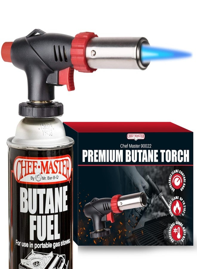 Chef-Master Chef Master Butane Torch Lighter, Refillable Kitchen Torch, Cooking Torch, Adjustable Flame for Creme Brulee, Desserts, BBQ, Crafts, Soldering, Indoor & Outdoor Use - Butane Not Included Model 90022 - Image 1