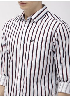 White Slim Fit Casual Multi Stripes Cutaway Collar Full Sleeves Cotton Shirt - pzsku/Z1BB6651D17EB3BC2D1BEZ/45/_/1733555509/3c711ea4-f4de-4d31-acac-bfca355bc623