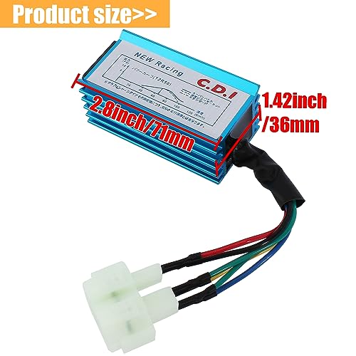 QAZAKY Racing 6 Pins AC CDI Box for GY6 50cc 70cc 80cc 90cc 110cc 125cc 150cc Scooter 4Stroke Engine ATV Go Kart Moped Quad Pit Dirt Mini Pocket Bike Chopper 6Pin 139QMB 152QMI 157QMJ 6 Pin - Image 3