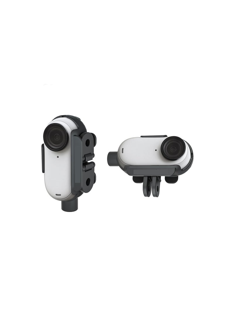 SOLARAE Camera Mount Adapter Protective Housing Frame for Insta360 Go 3, Shock-Absorbing Cage with Quick Release Accessory, Compatible with Backpack Clamp for Enhanced Stability and Protection. - Image 2