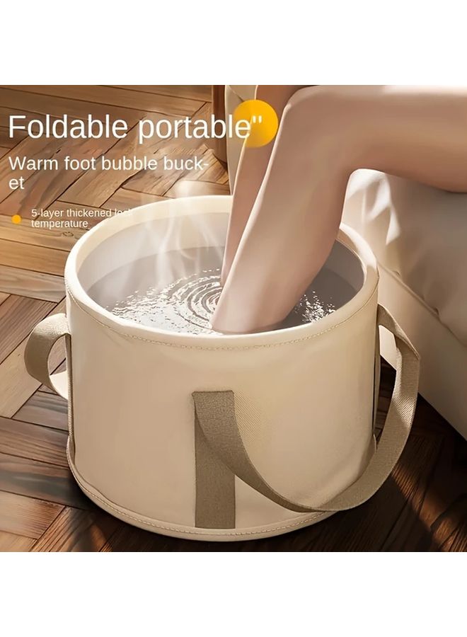 Portable Foot Bath Spa With Temperature Control Foam Massage 1pc Compact Design - Image 1