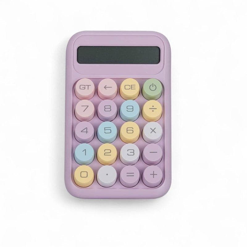 Blue Tick Bluetick Desktop Calculator - Big Buttons | 1 Year Warranty | Aesthetic Candy Color | Comfortable Touch | Handheld for Daily Uses (Purple) - Image 1