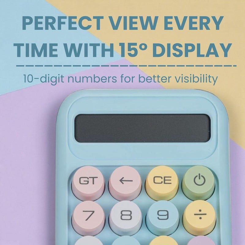 Blue Tick Bluetick Desktop Calculator - Big Buttons | 1 Year Warranty | Aesthetic Candy Color | Comfortable Touch | Handheld for Daily Uses (Purple) - Image 3