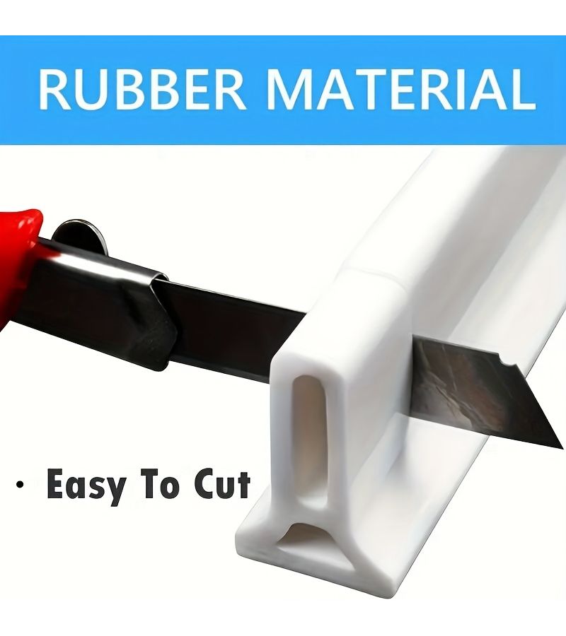 Gray 1.97in High Self Adhesive Bathroom Floor Dam Dry Wet Separation Water Barrier 78.74in - Image 5