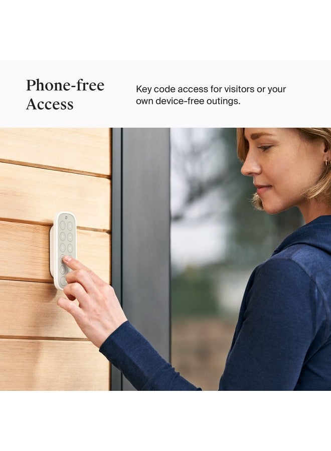 Level Level Keypad - Compatible with Any Level Lock or Bolt - Weatherproof with LED Backlight - Bluetooth-Enabled Door Lock Accessory for Keyless Entry (White)  - Image 3