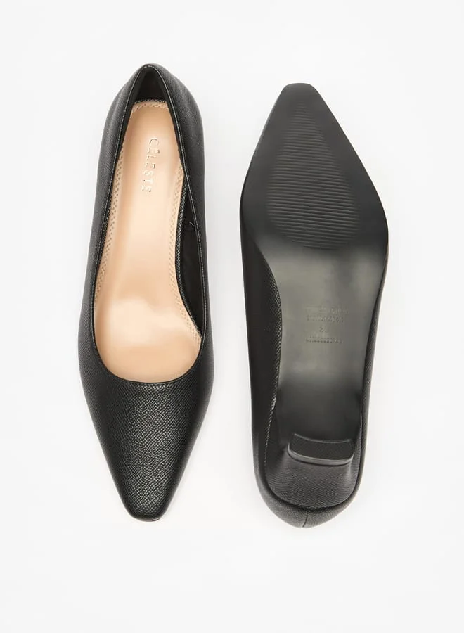 سيليست حذاء نسائي بكعب رفيع مدبب سهل الارتداء