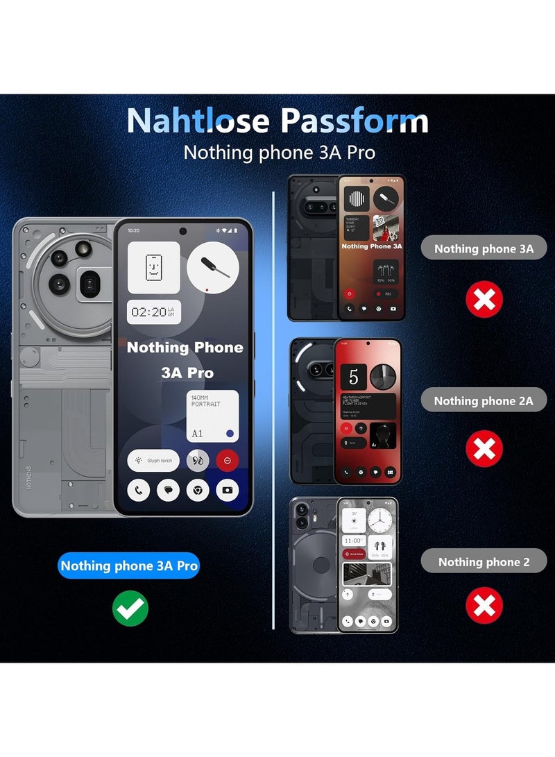 عام **حماية خصوصية للشاشة للـ Nothing Phone (3a) برو 2025 [طقم مزدوج] زجاج مضاد للتطفل + [طقم مزدوج] حماية العدسات بصلابة 9H** - Image 2