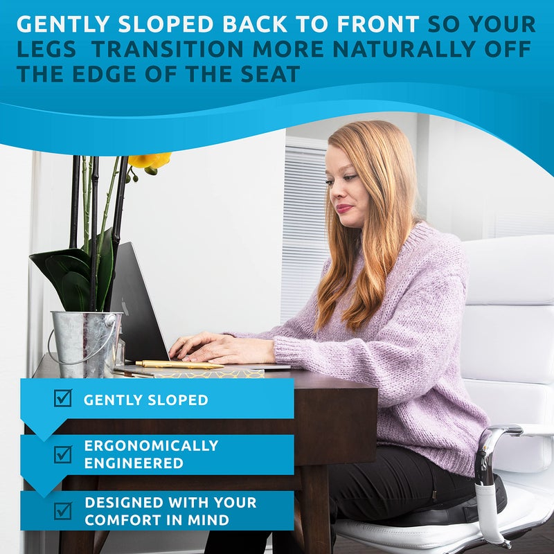 Ergonomic Innovations Orthopedic Donut Pillow: Memory Foam Chair Seat Cushion for Tailbone and Coccyx Pain, Sciatica, and Pressure Relief - Car, Desk, and Office Chair Pad Cushions and Pillows - Image 4