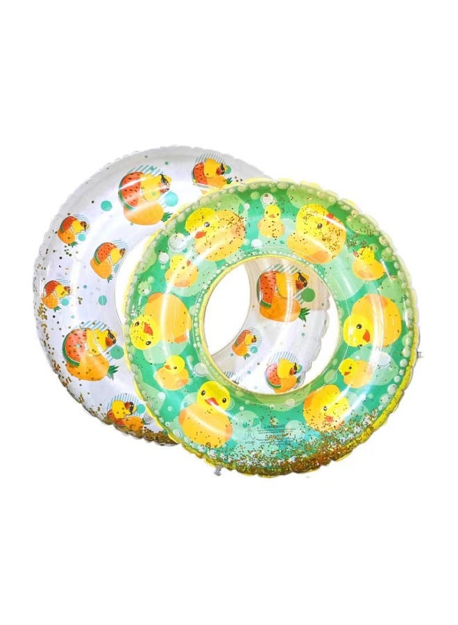 Generic Children Swimming Ring Thickened Popular Pvc Stripe Plaid Inflatable Adult Life Buoy Net Red Float Ring-After Inflating Outer Diameter:60#-Inner Diameter After Inflating:Astronaut - Image 5
