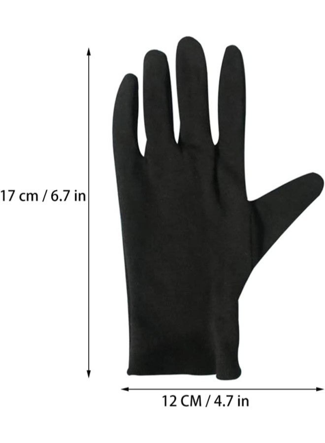 klarako Cotton Gloves 12 Pairs Eczema Dry Hands Moisturizing Serving Archival Cleaning Jewelry Silver Inspection Gloves M  - Image 1