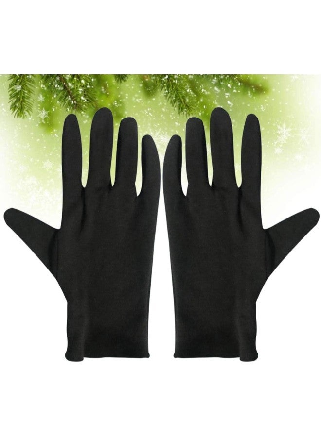 klarako Cotton Gloves 12 Pairs Eczema Dry Hands Moisturizing Serving Archival Cleaning Jewelry Silver Inspection Gloves M  - Image 3