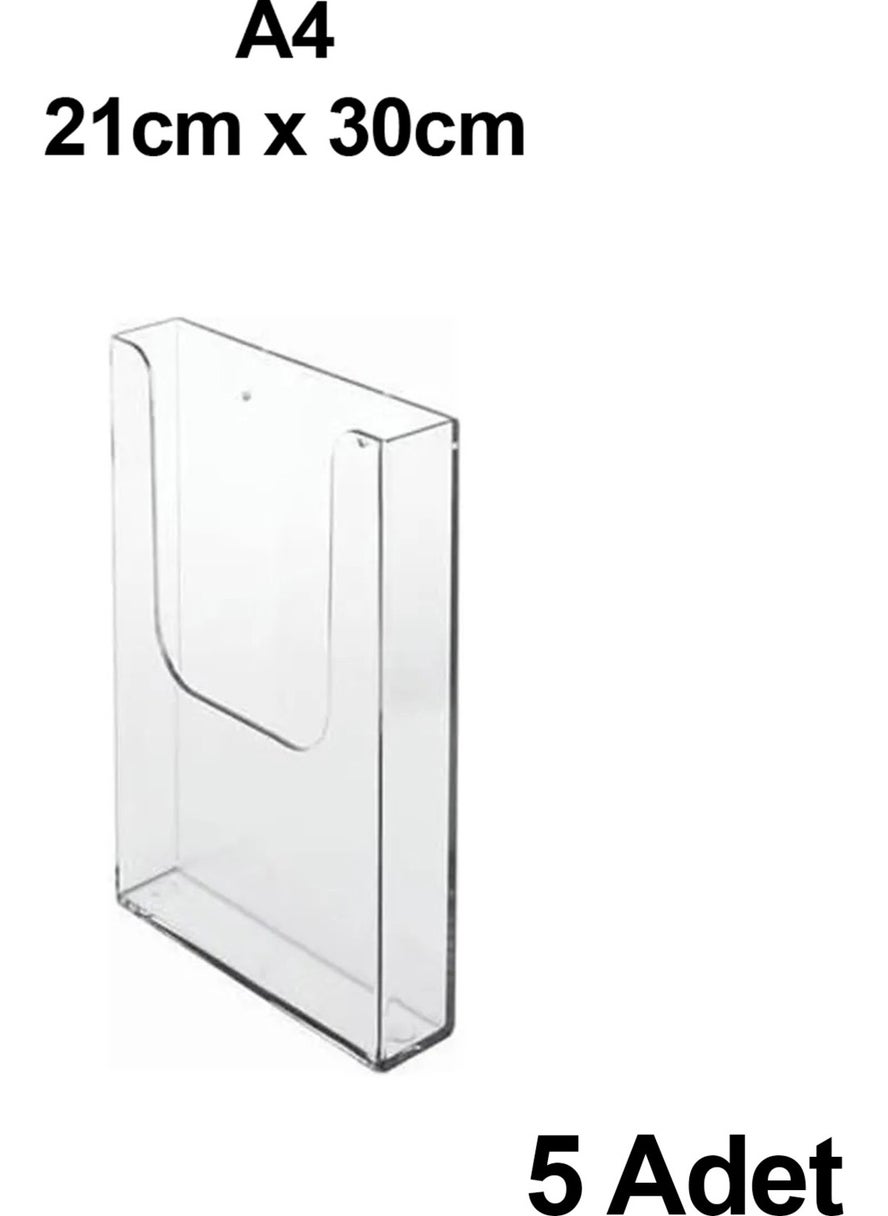 Trend Plexi 5 Pieces A4 Wall Type Semi-Closed Brochure Holder (21CM x 30CM) - pzsku/Z1BB6DAEF56435054868DZ/45/_/1730614648/1e0a0bcb-75cd-4d13-ac46-bbaacf54a3a8