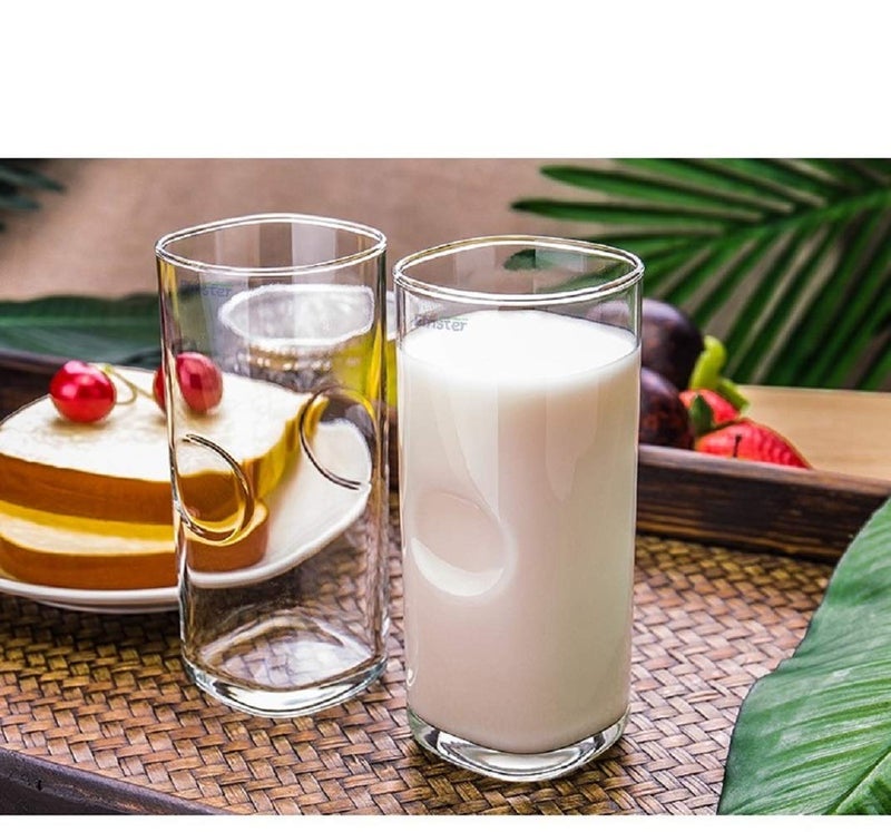 FINSTER Crystal Cut WaterMilk Glasses Set of 6300 ml Transparent Long Glass Highball Glasses Juice Plaza Tumbler - Image 3