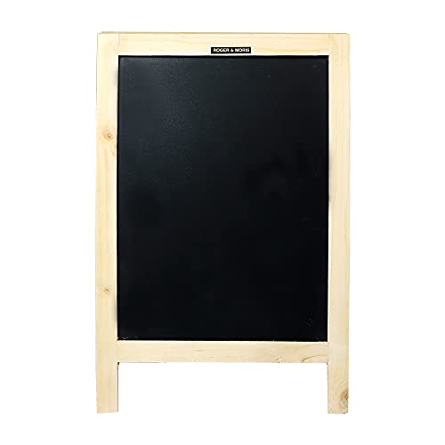 Roger & Moris Spruce Wood Mini Black Board Double Framed Easel - Chalkboard for Home, Business and Wedding, Display Stand, Restaurant (Size: 15 x 10 inch) Set of 2 - Image 4