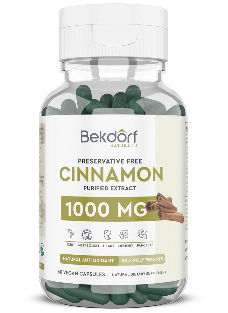Bekdorf Cinnamon Purified Extract - 60 Vegan Capsules 