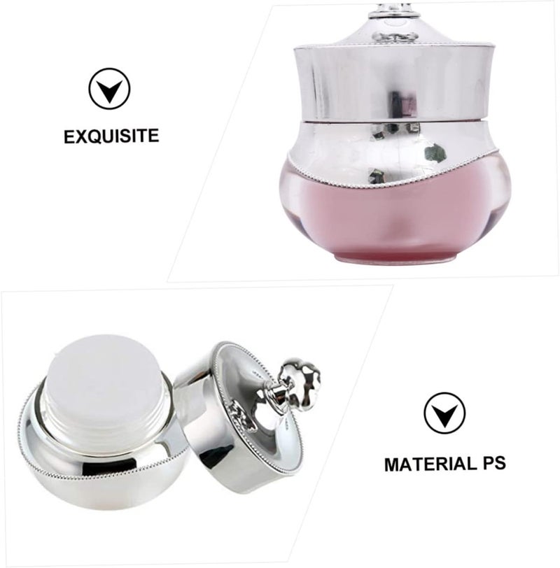 DOITOOL Travel-friendly Cream Jars 1 Set of 3 Makeup Bottles Leakproof for Eye Cream Serum Moisturizers Stylish Crown Shape Pp Material Lightweight for Home and Travel - Image 2