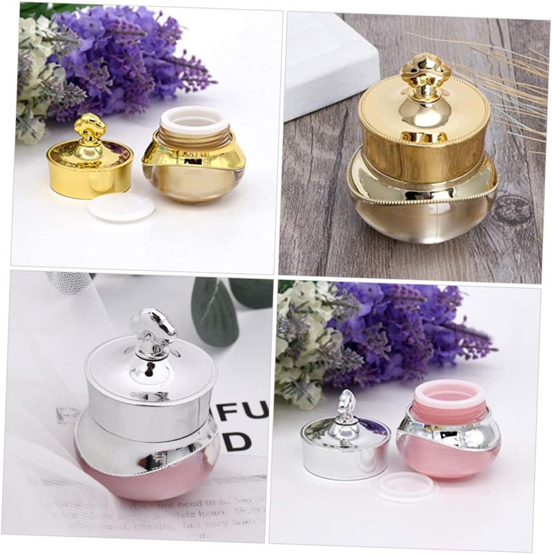 DOITOOL Travel-friendly Cream Jars 1 Set of 3 Makeup Bottles Leakproof for Eye Cream Serum Moisturizers Stylish Crown Shape Pp Material Lightweight for Home and Travel - Image 5